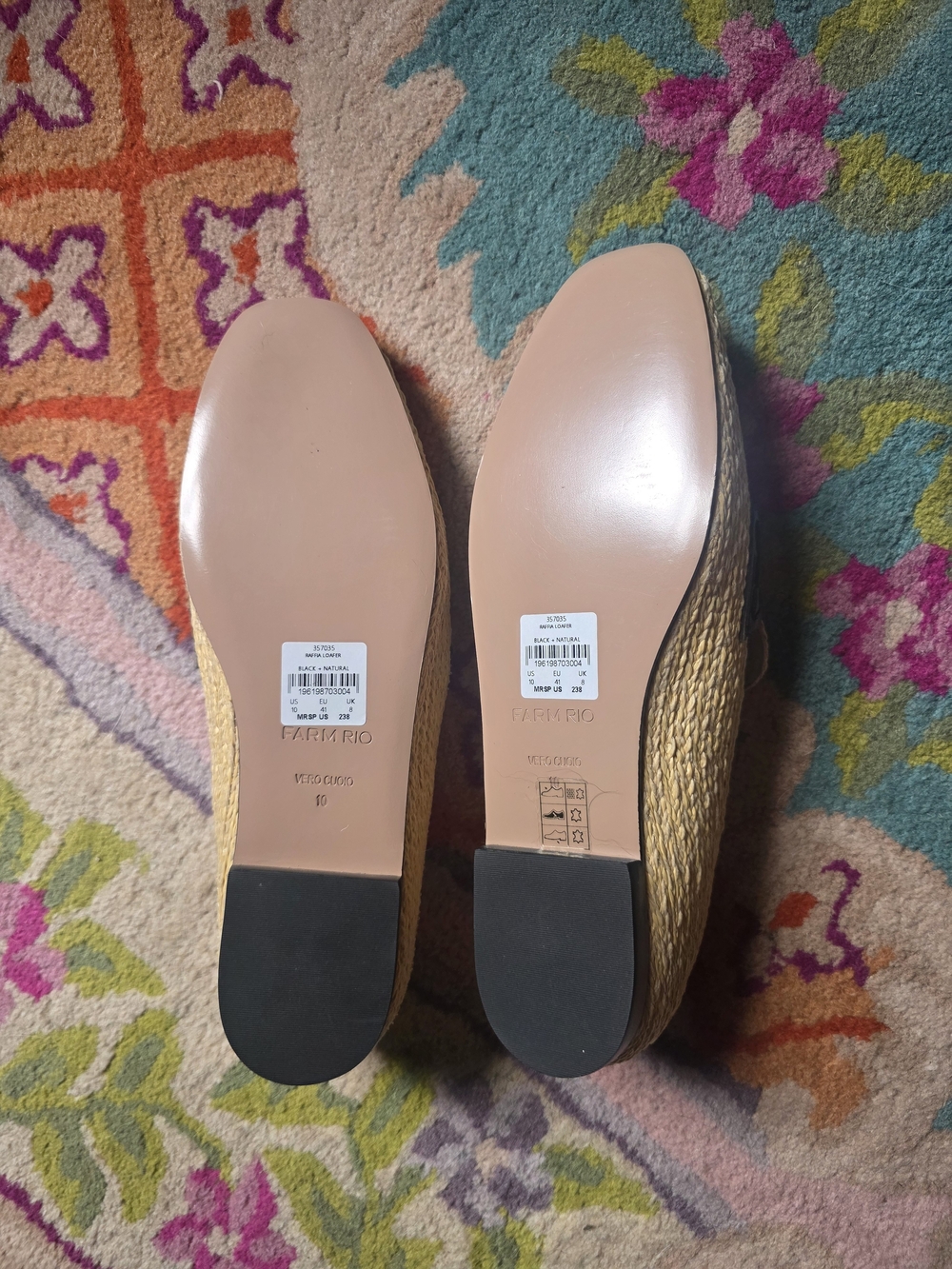 Farm Rio Raffia Loafer Size 10 - Picture 4 of 7